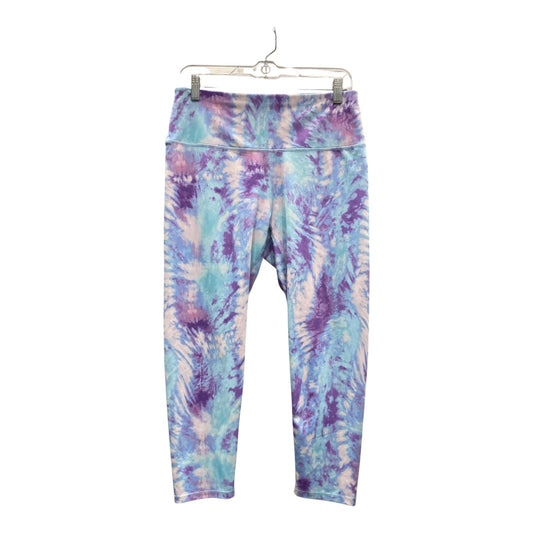 Athletic Leggings By Apana In Blue & Purple, Size:L