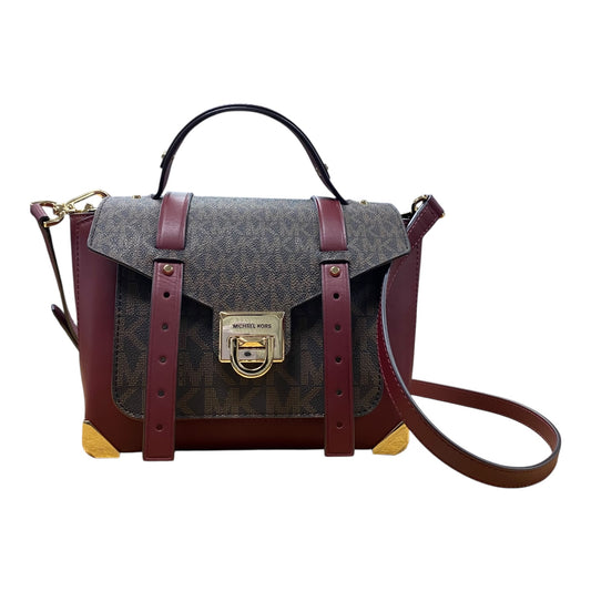 Handbag Designer By Michael Kors  In Maroon, Size:Medium