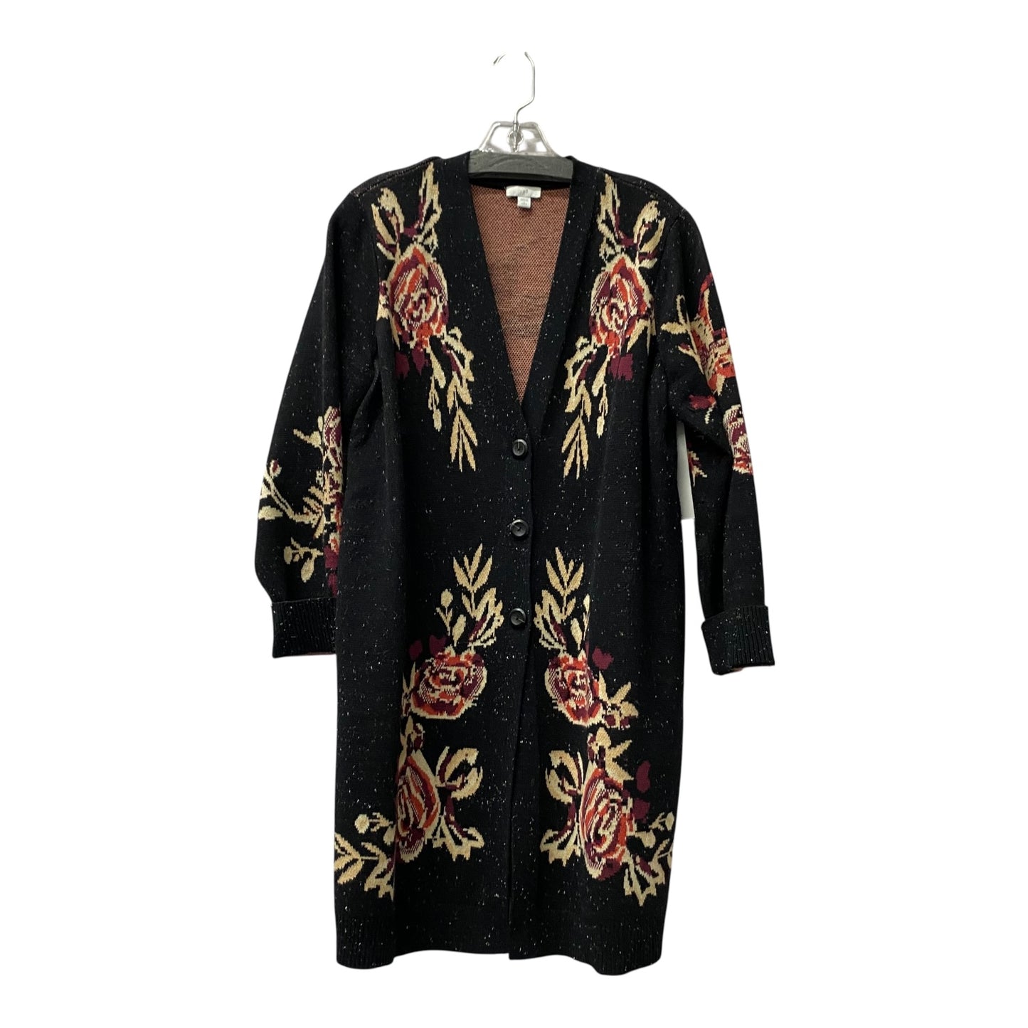 Sweater Cardigan By J. Jill In Black, Size:Lp