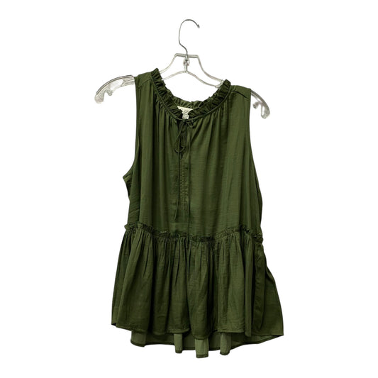 Top Sleeveless By Loft In Green, Size:M