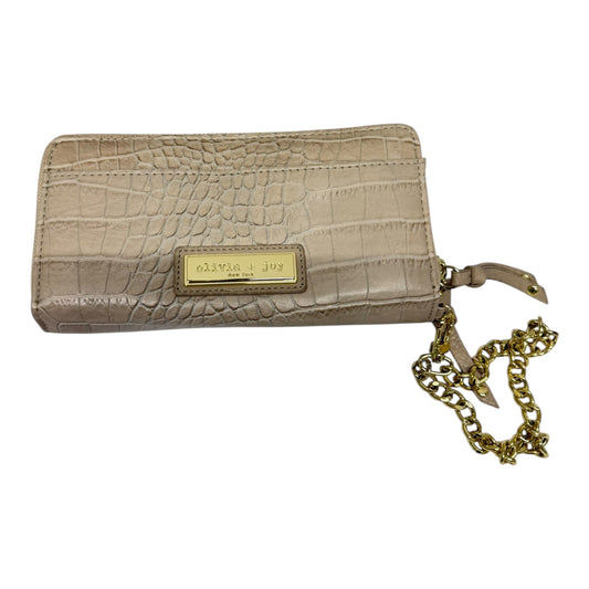 Wristlet Leather By Olivia And Joy In Tan, Size:Medium