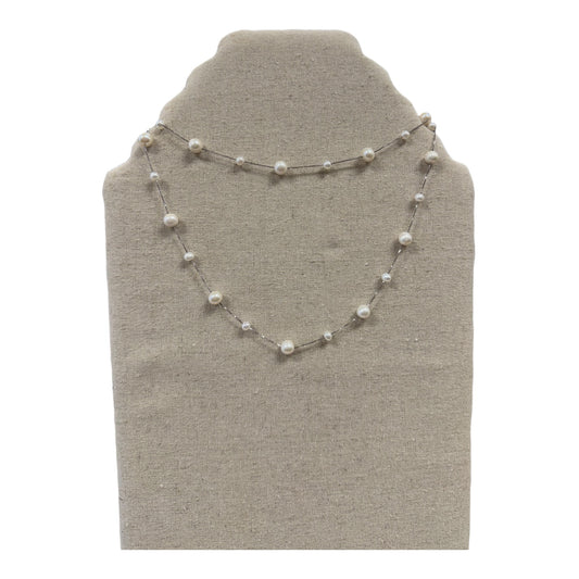 Necklace Other  In Gold & White