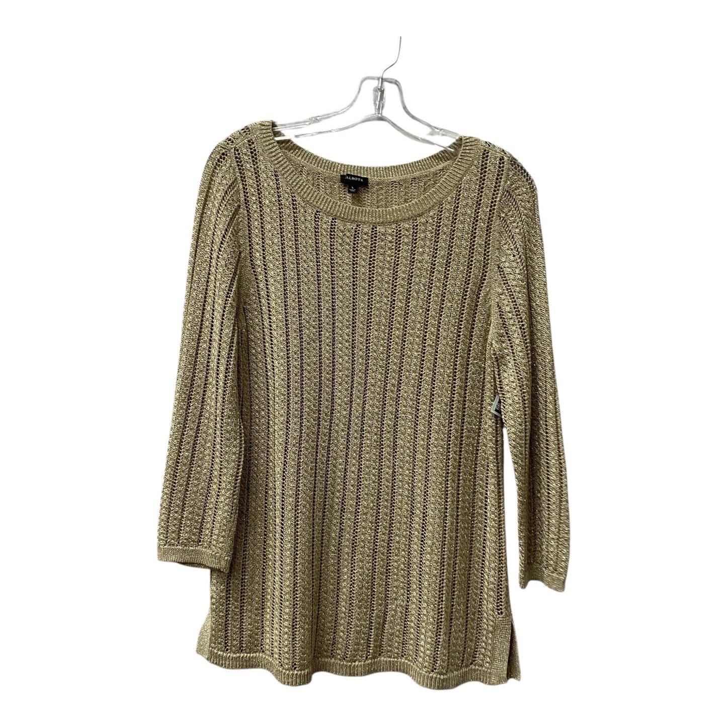 Sweater By Talbots In Gold, Size:L