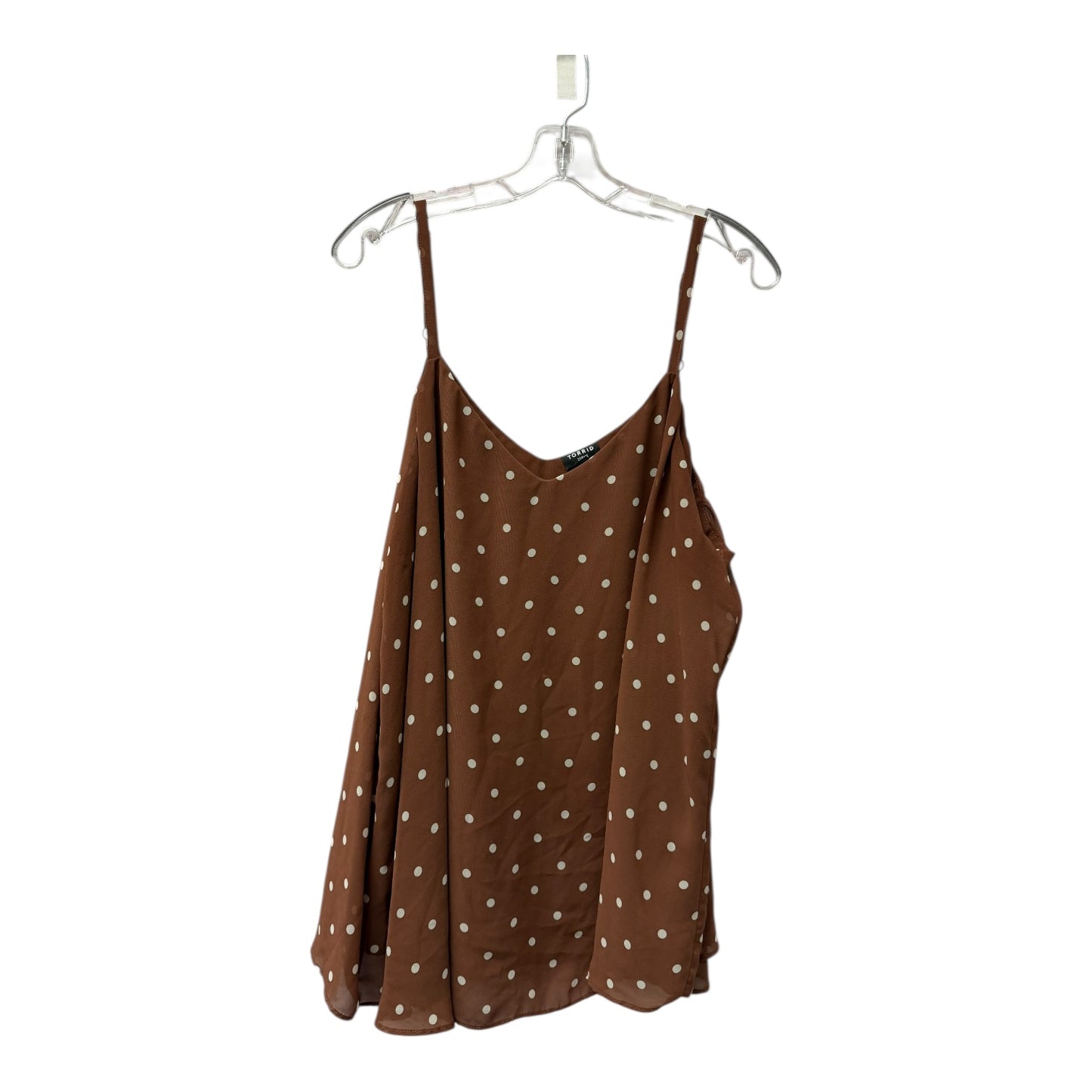 Top Sleeveless By Torrid In Brown, Size:3X