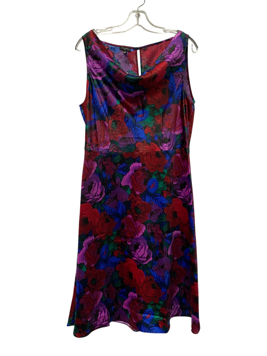 Dress Casual Midi By Talbots In Blue & Red, Size:Lp