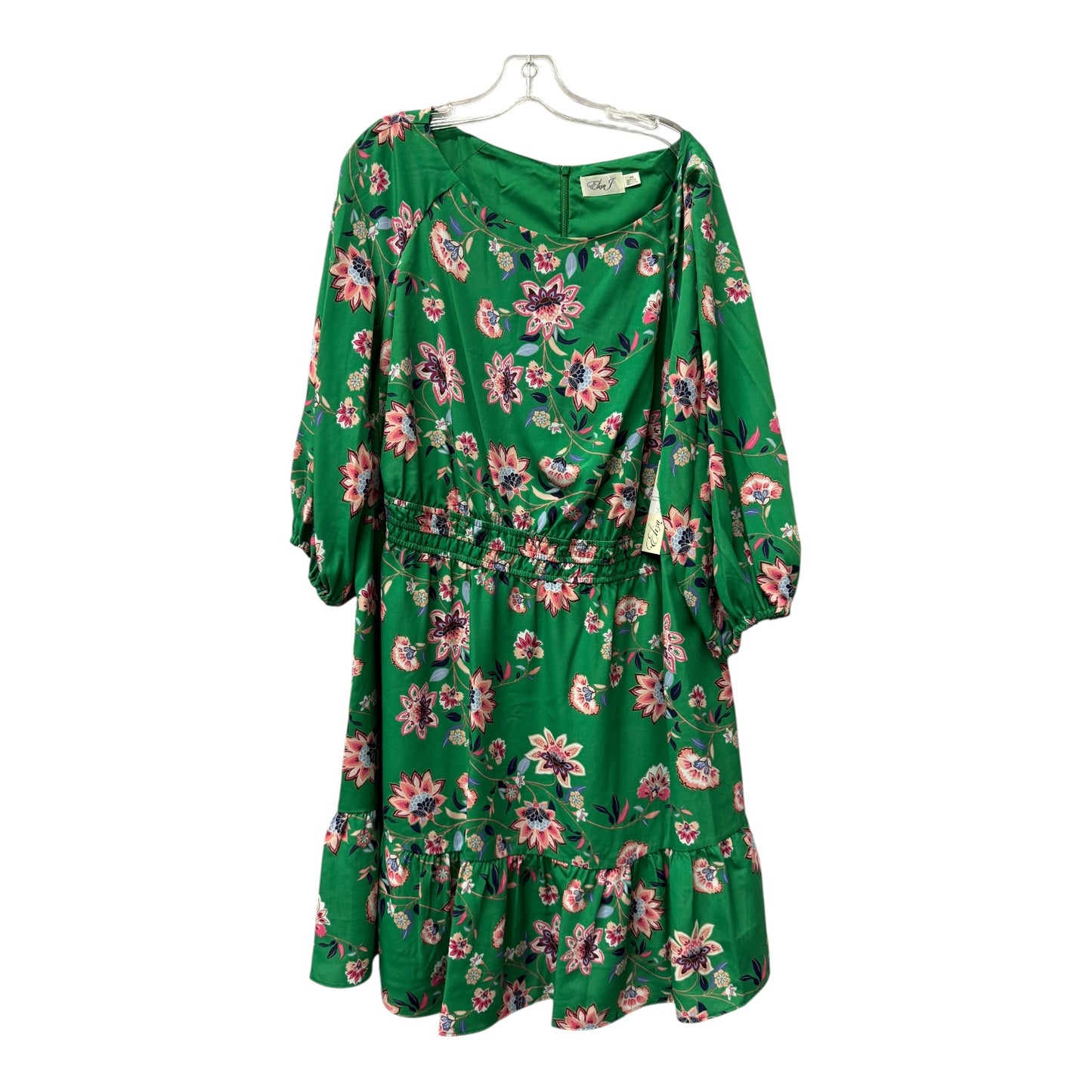 Dress Casual Short By Eliza J In Green, Size:2X