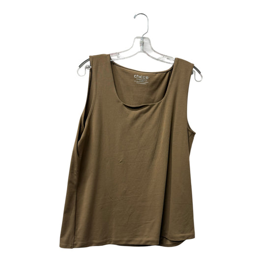 Top Sleeveless Basic By Chicos In Brown, Size:L