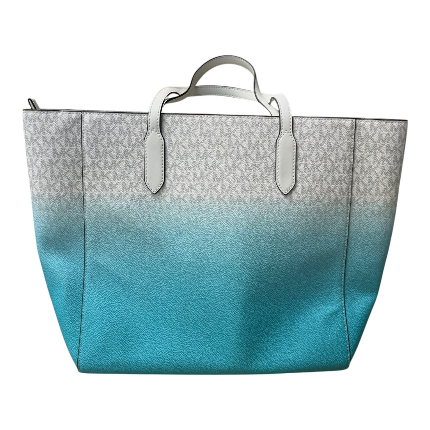 Handbag Designer By Michael Kors In Blue & White, Size:Large