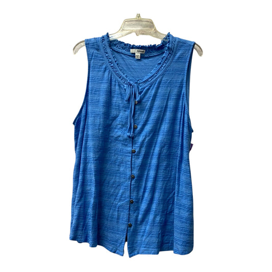 Top Sleeveless By Sonoma In Blue, Size:Xl