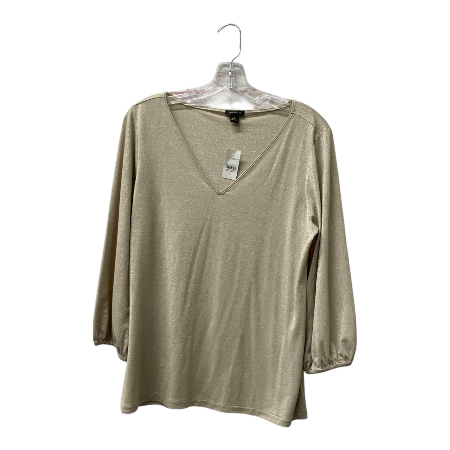 Top Ls By Ann Taylor In Gold, Size:L