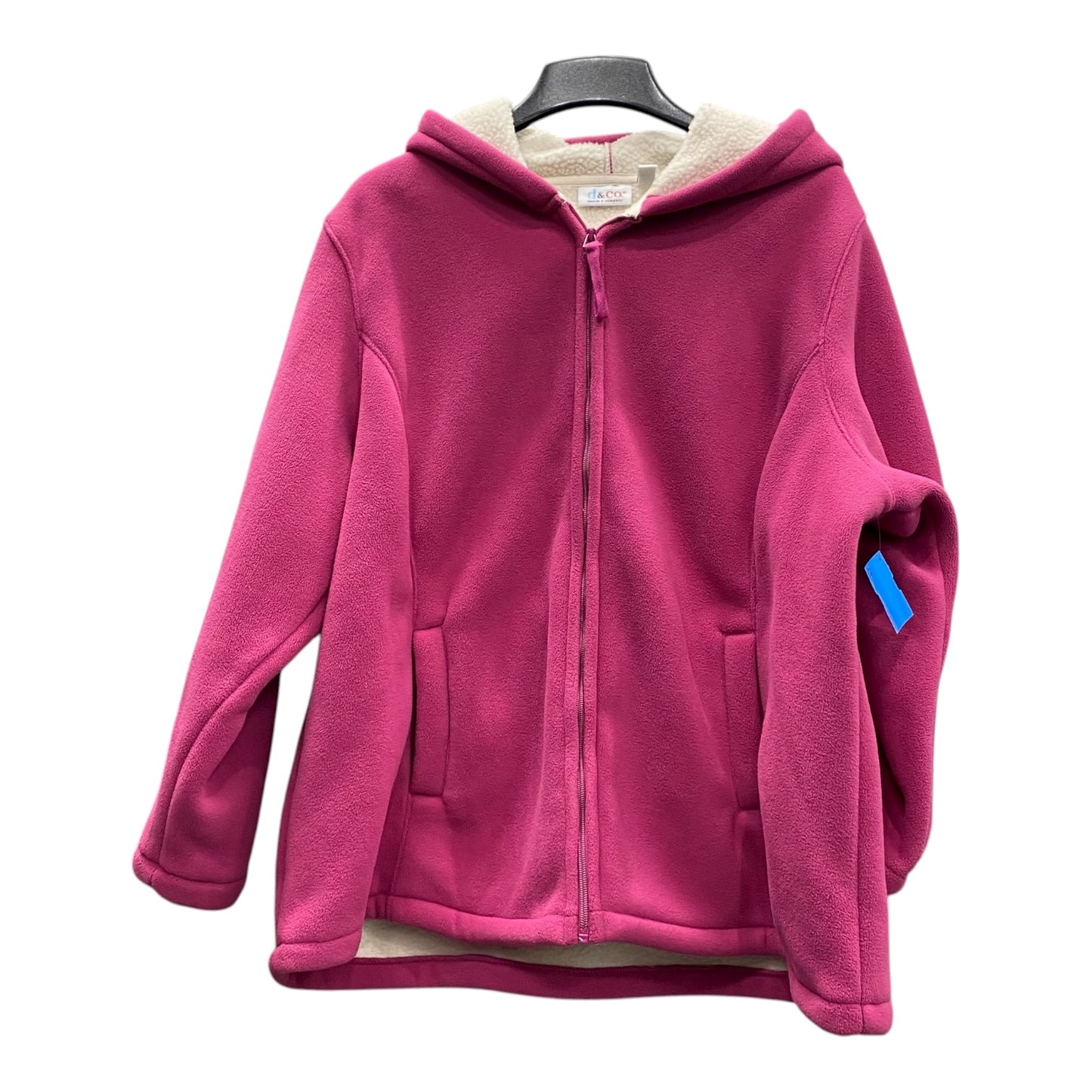 Jacket Fleece By D&Co. In Pink, Size:2X