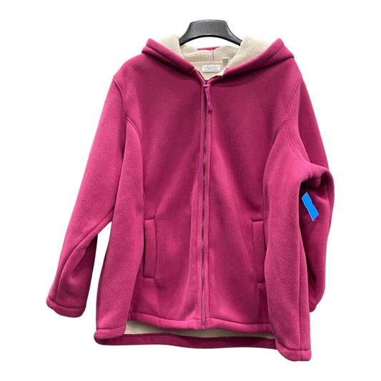 Jacket Fleece By D&Co. In Pink, Size:2X