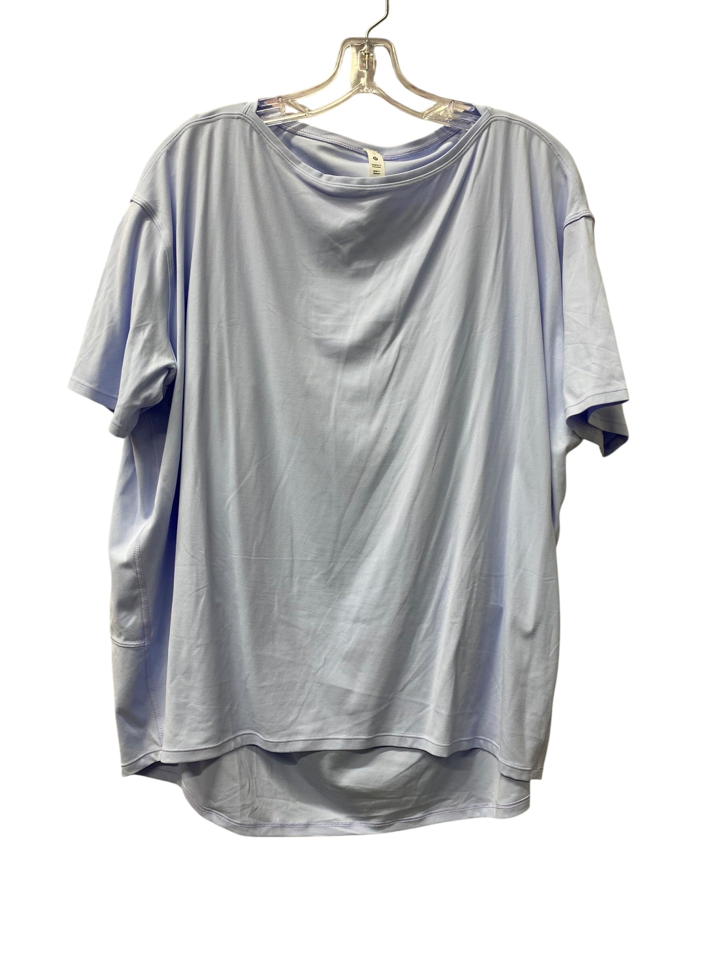 Athletic Top Ss By Lululemon In Blue, Size:L