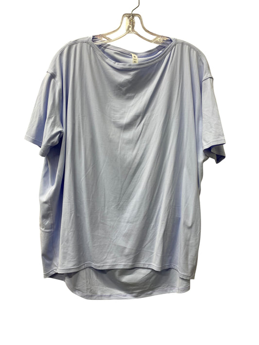 Athletic Top Ss By Lululemon In Blue, Size:L
