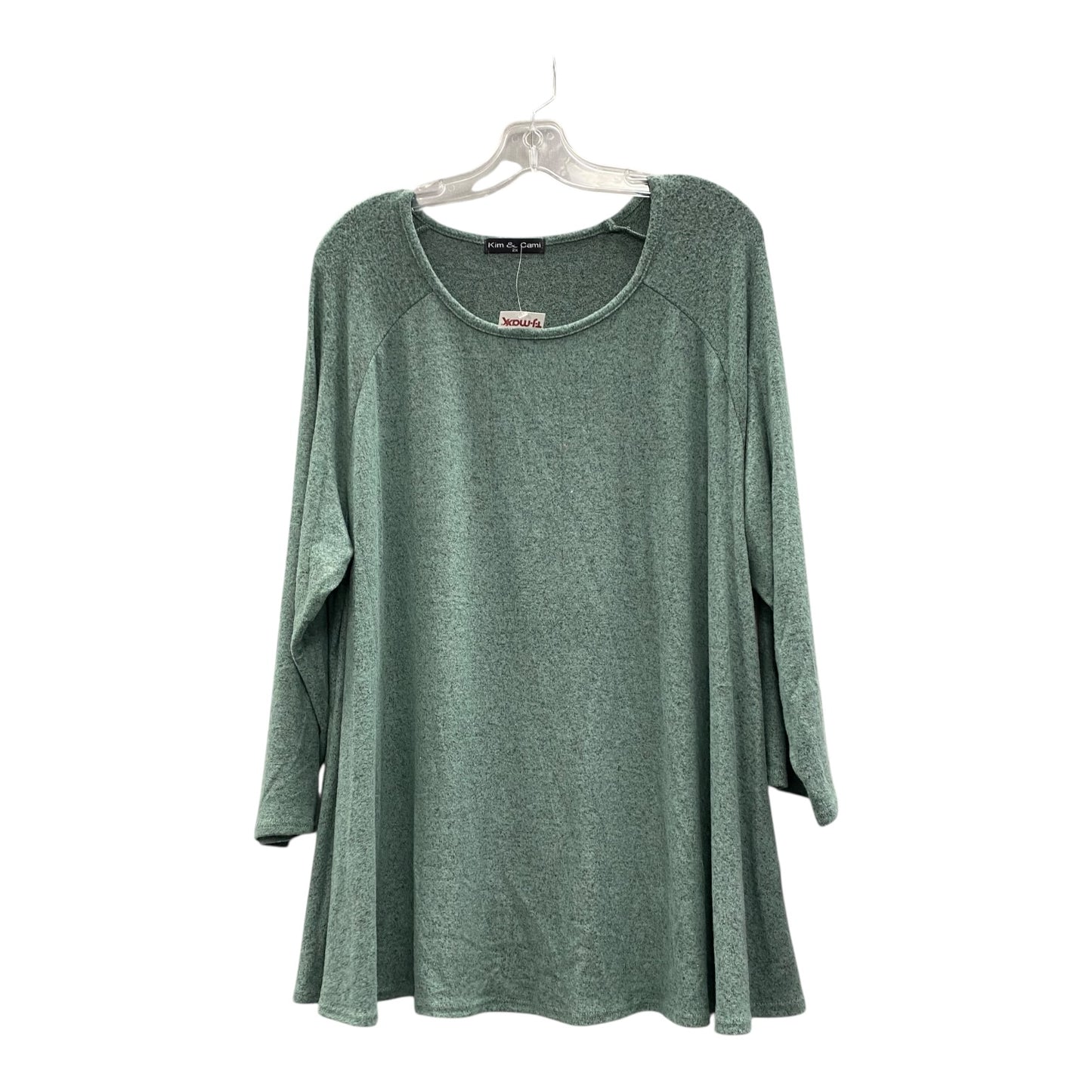 Top Ls By Kim & Cami In Green, Size:2X