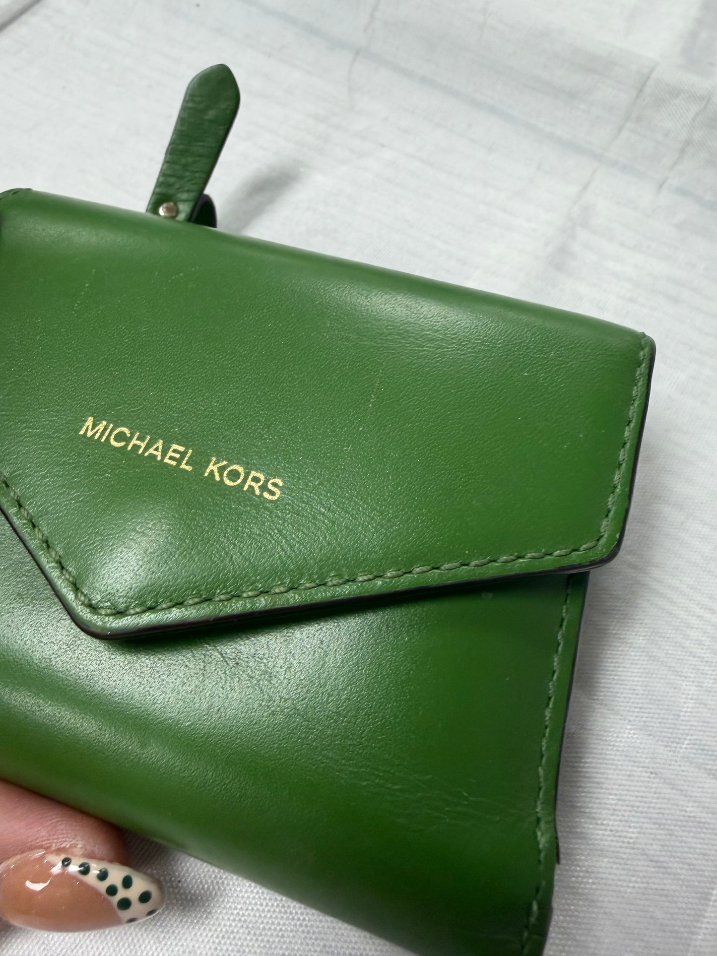Wallet Designer By Michael Kors In Green, Size:Small