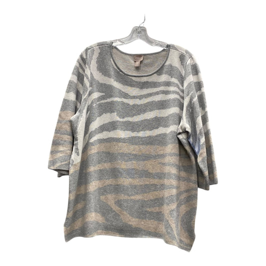 Sweater By Chicos In Grey, Size:Xl