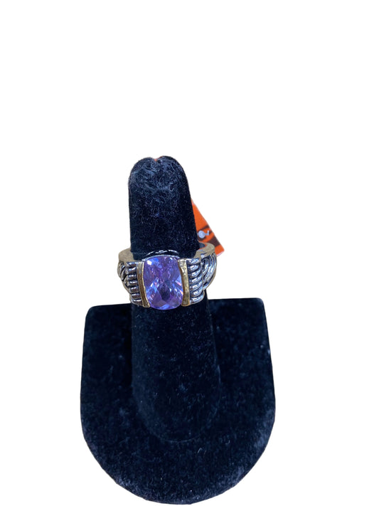 Ring Other  In Purple & Silver, Size:6