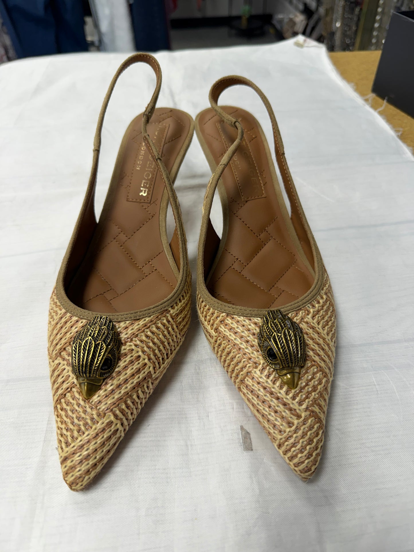 Shoes Heels Kitten By Kurt Geiger London In Tan, Size:9.5