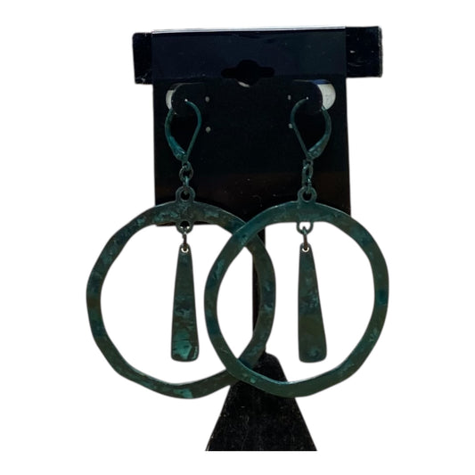 Earrings Hoop  In Green