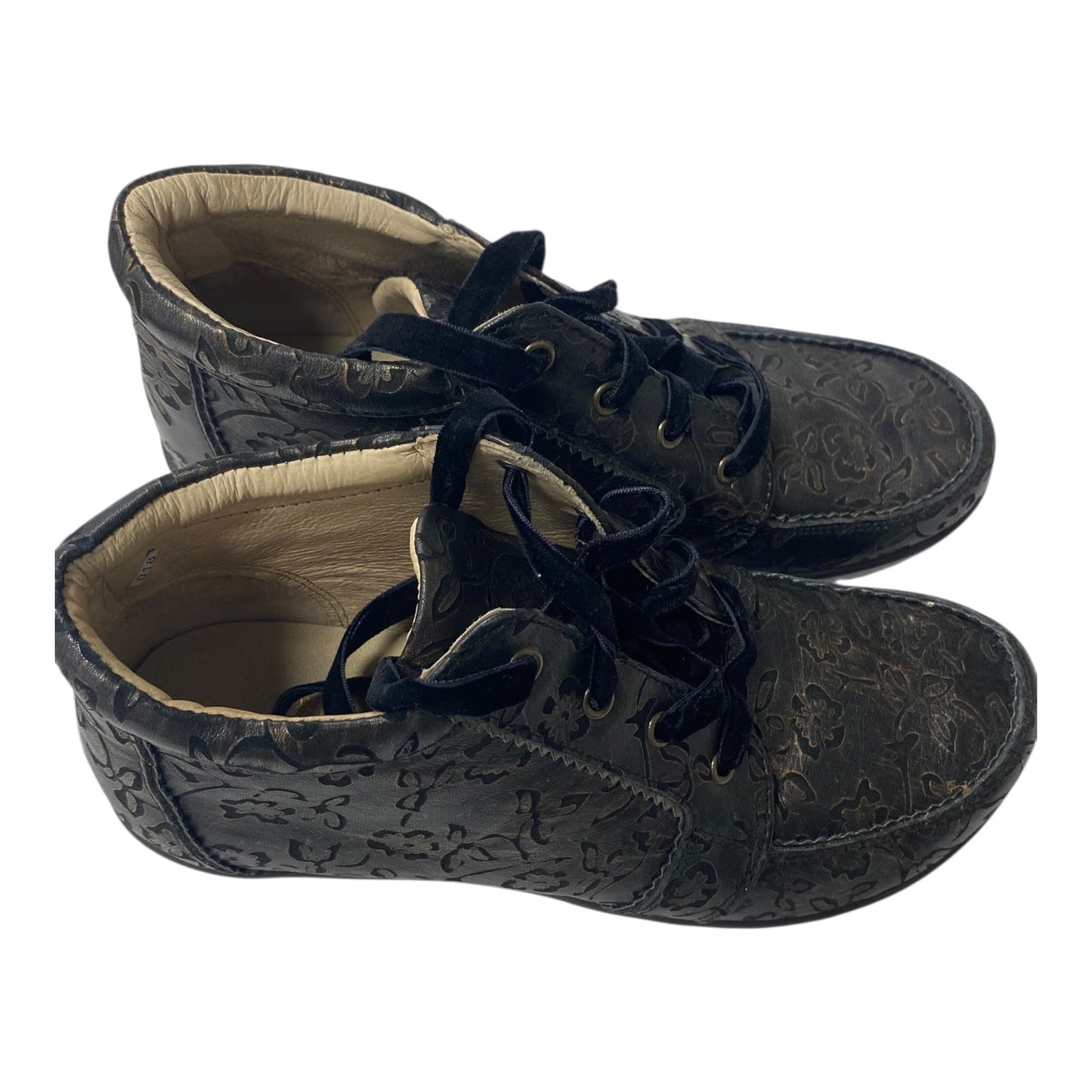 Boots Ankle Flats By Alegria In Black, Size:7.5