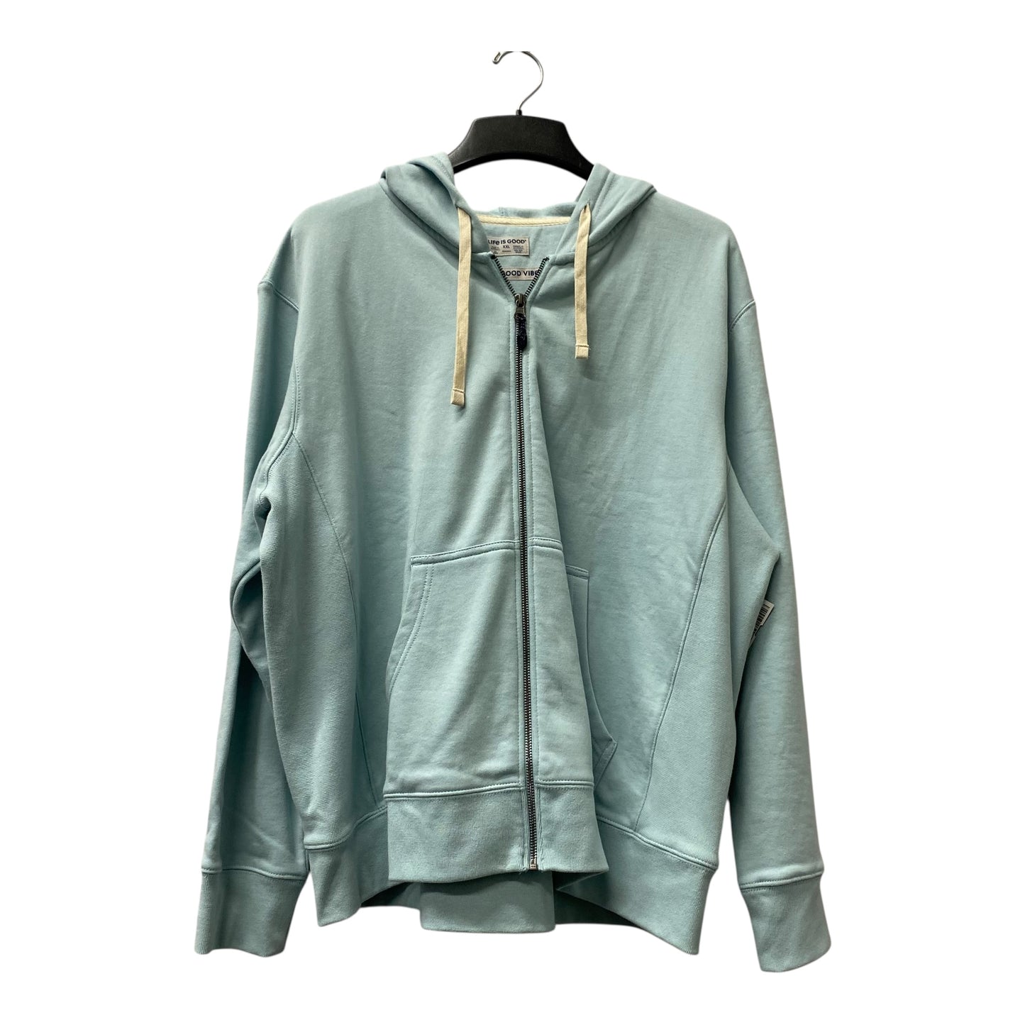Athletic Jacket By Life Is Good In Blue, Size:1X