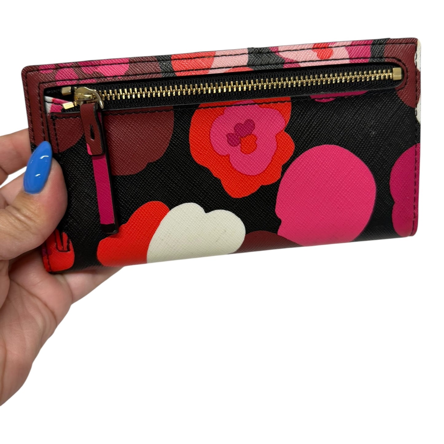 Wallet Designer By Kate Spade In Black & Pink, Size:Medium
