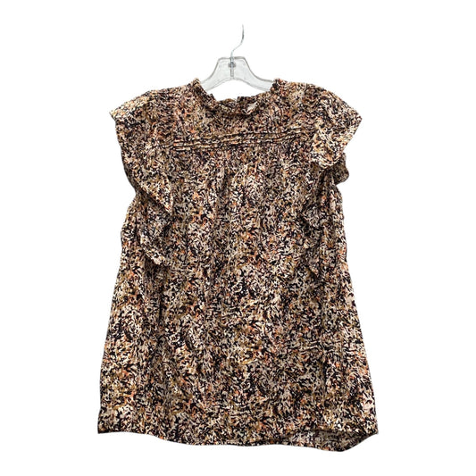 Top Ss By Loft In Black & Tan, Size:L
