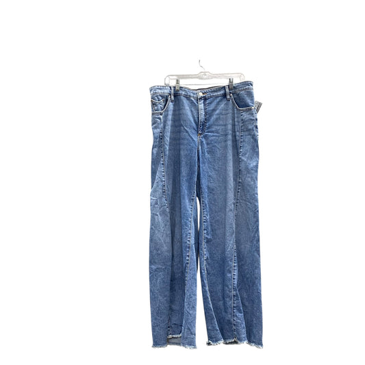 Jeans Wide Leg By Chicos In Blue Denim, Size:18