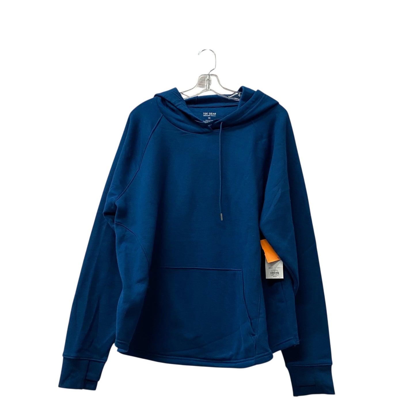 Athletic Sweatshirt Hoodie By Tek Gear In Blue, Size:1X