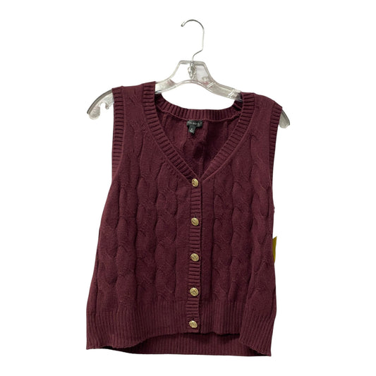 Vest Sweater By Talbots In Purple, Size:M