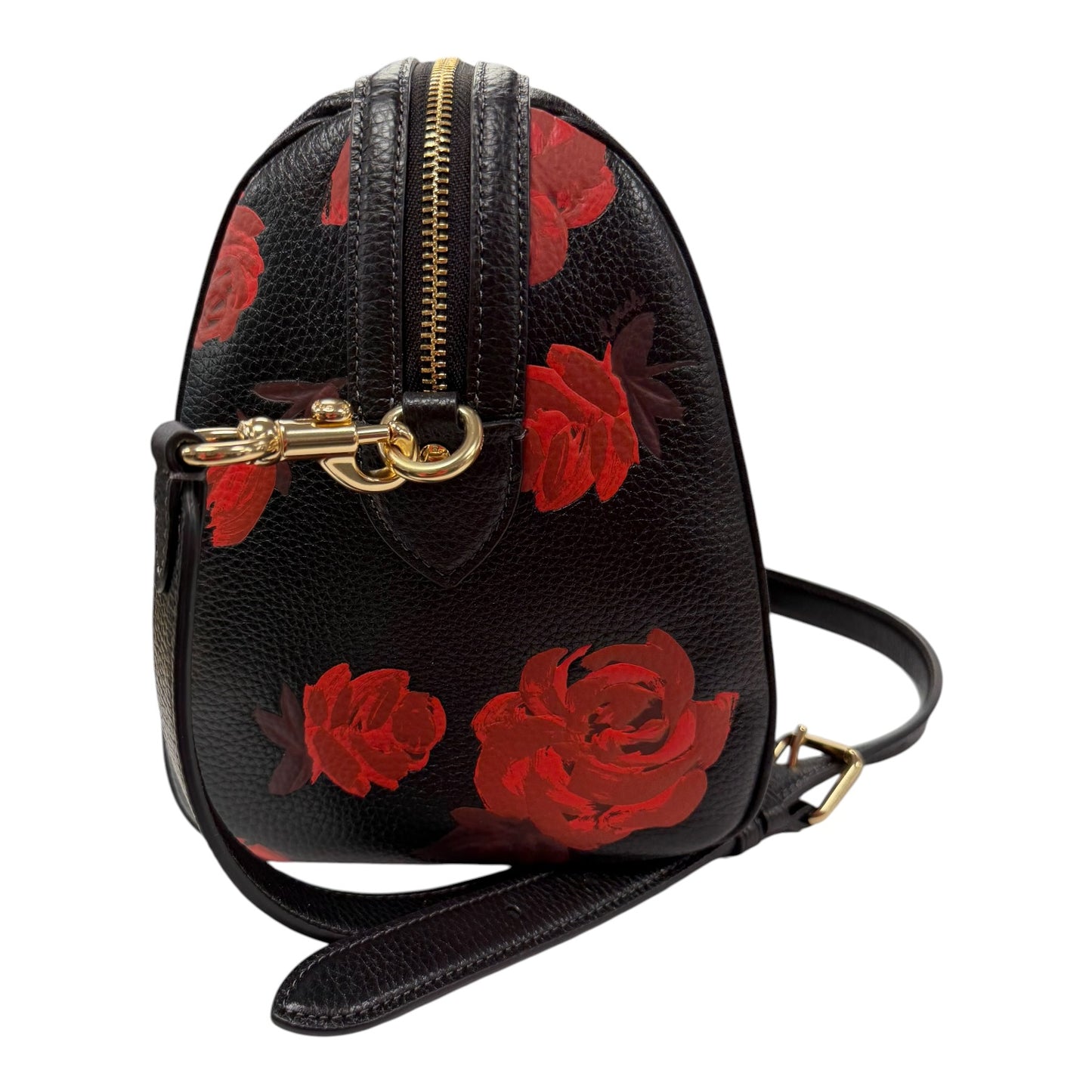 Handbag Designer By Coach In Black & Red, Size:Large