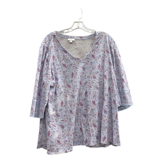 Top 3/4 Sleeve By J. Jill In Blue, Size:Xl