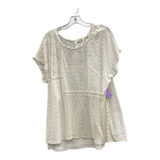 Top Ss By Salitaire In Cream, Size:2X