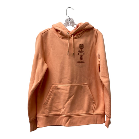 Athletic Sweatshirt Hoodie By Carhartt In Coral, Size:M