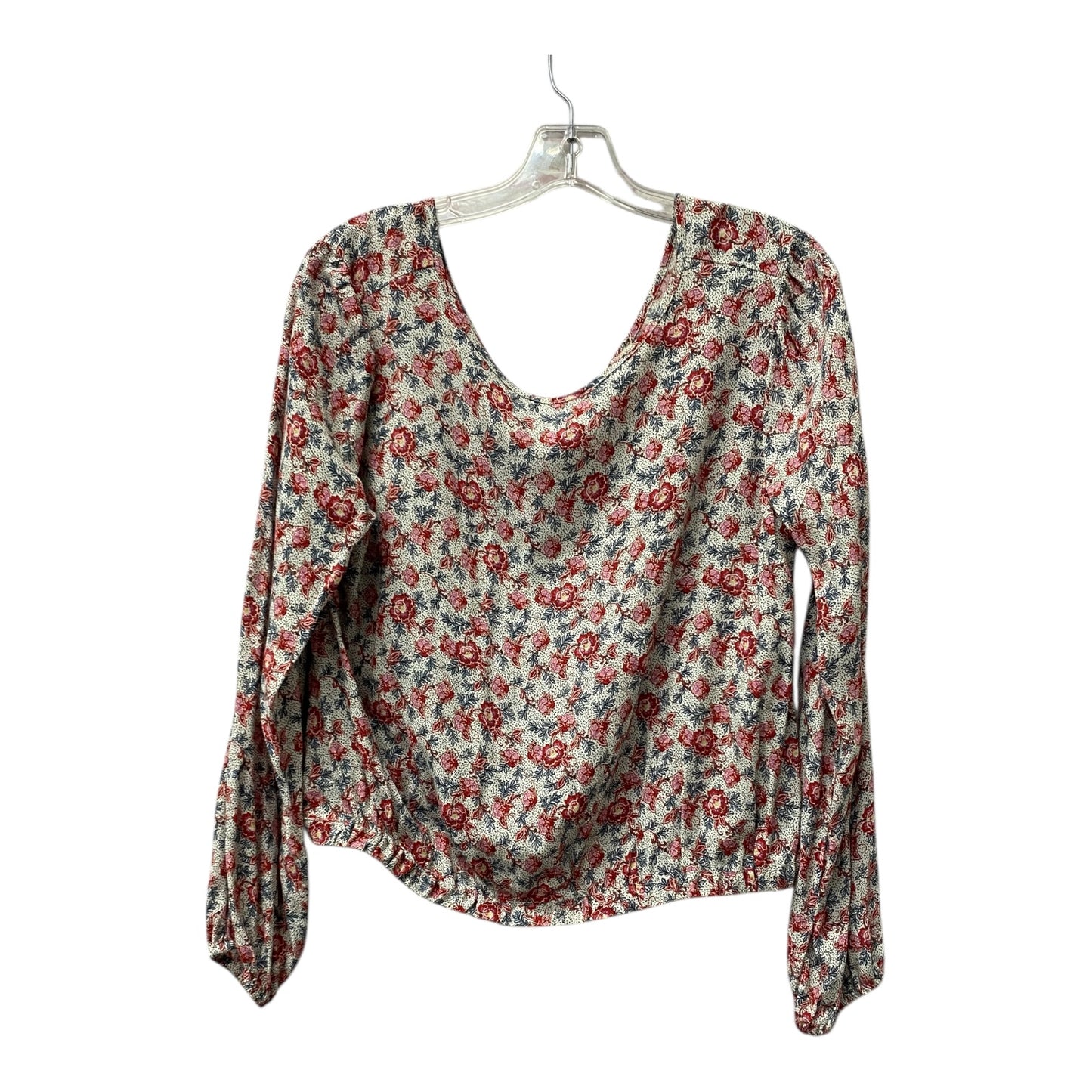 Top Ls By Loft In Grey & Red, Size:S
