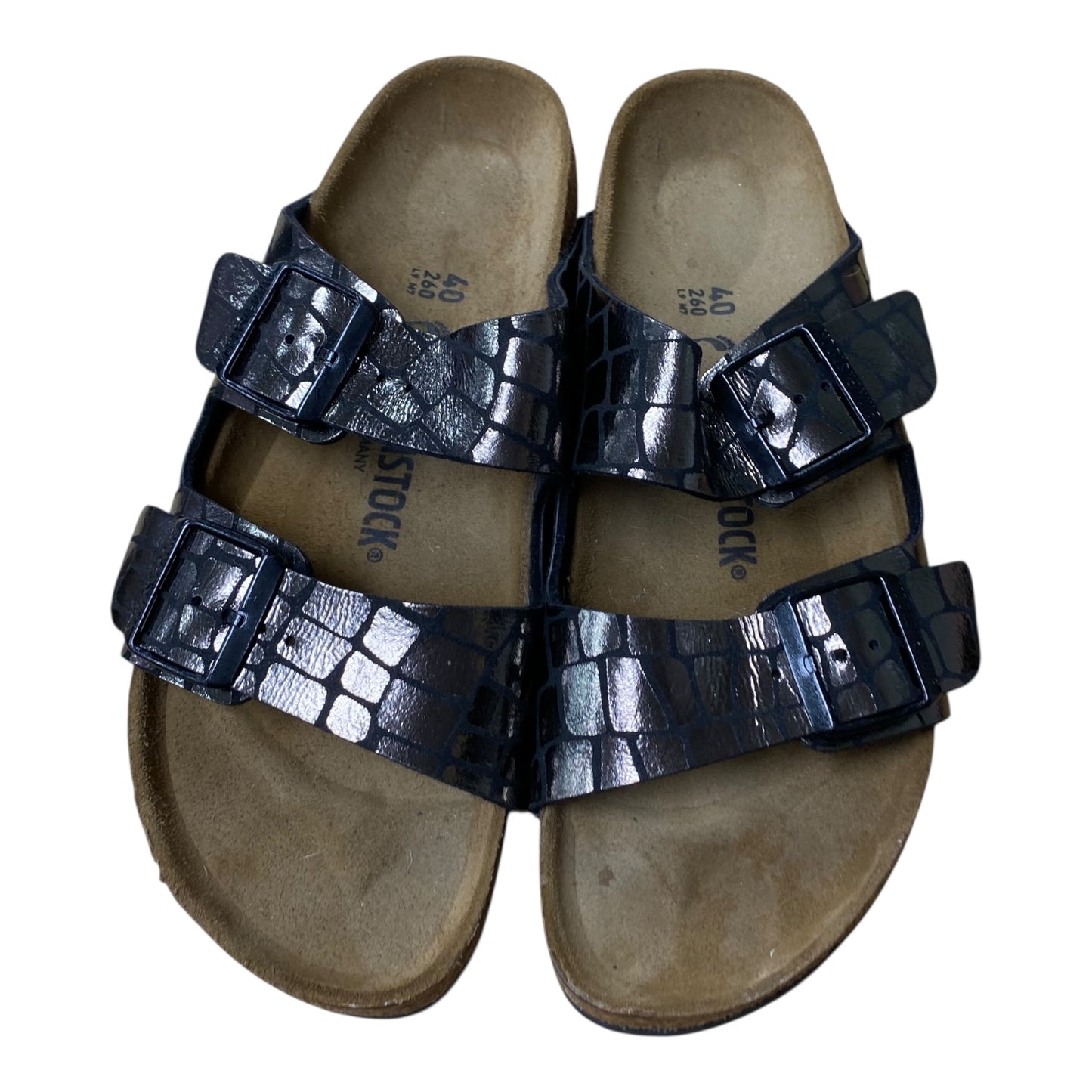 Sandals Flats By Birkenstock In Brown, Size:9.5