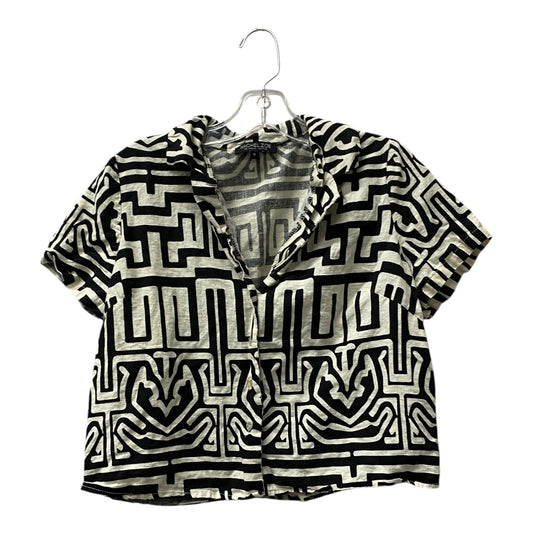 Top Ss By Rachel Zoe In Black & Cream, Size:S