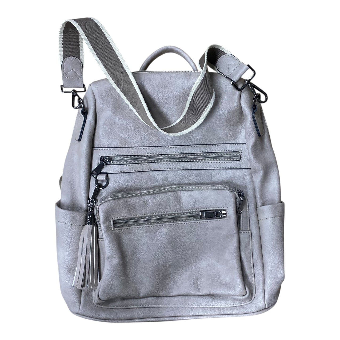 Backpack In Grey, Size:Medium