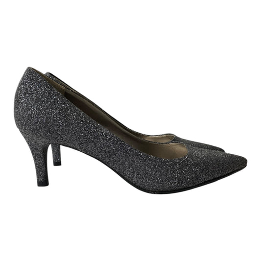 Shoes Heels Kitten By Monet In Silver, Size:6