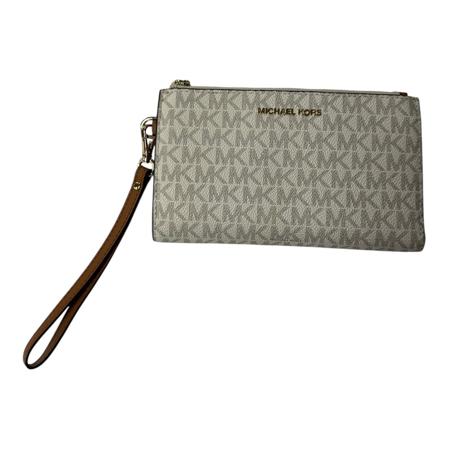 Wristlet Designer By Michael Kors In Cream, Size:Medium