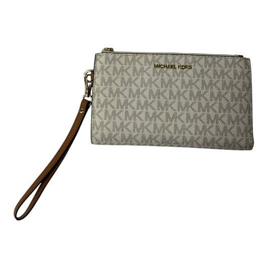 Wristlet Designer By Michael Kors In Cream, Size:Medium