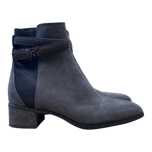 Boots Ankle Flats By Dkny In Grey, Size:9