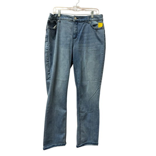 Jeans Straight By Chicos In Blue Denim, Size:14