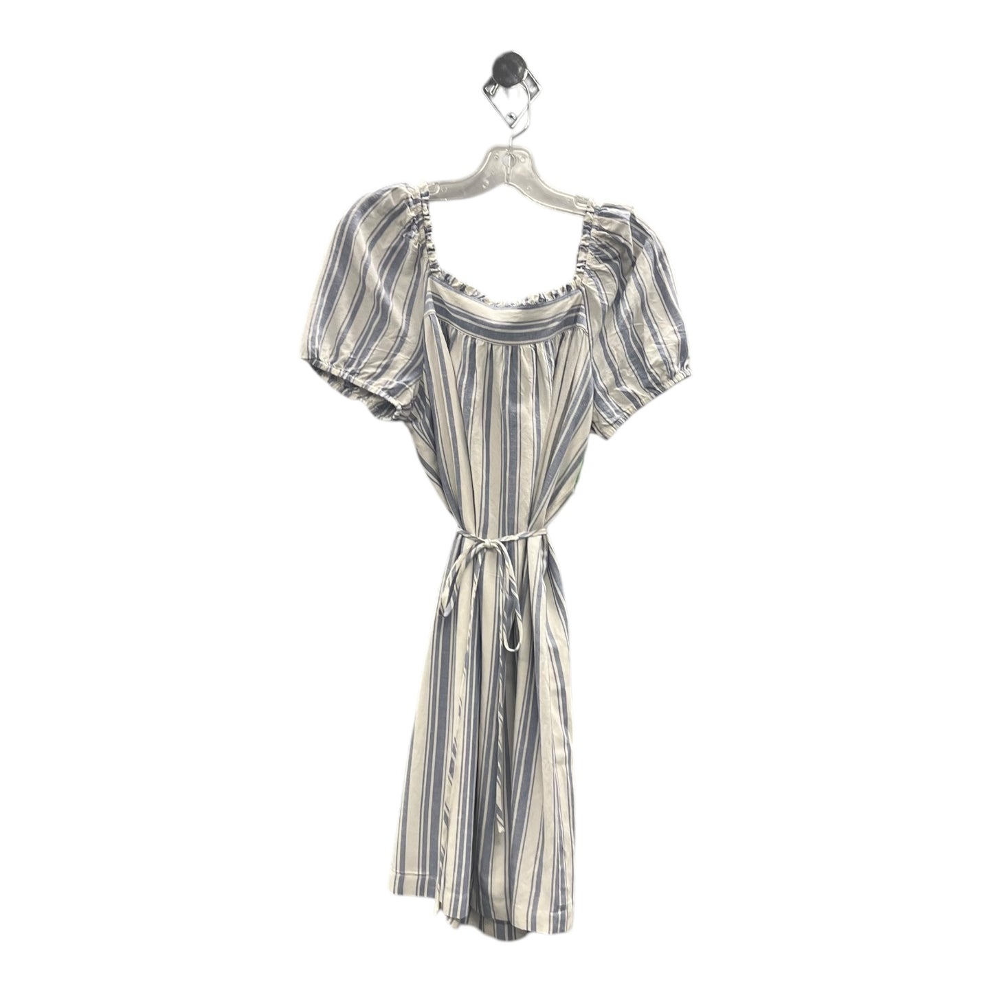 Dress Casual Midi By Loft In Blue & White, Size:S