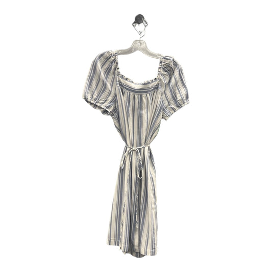 Dress Casual Midi By Loft In Blue & White, Size:S
