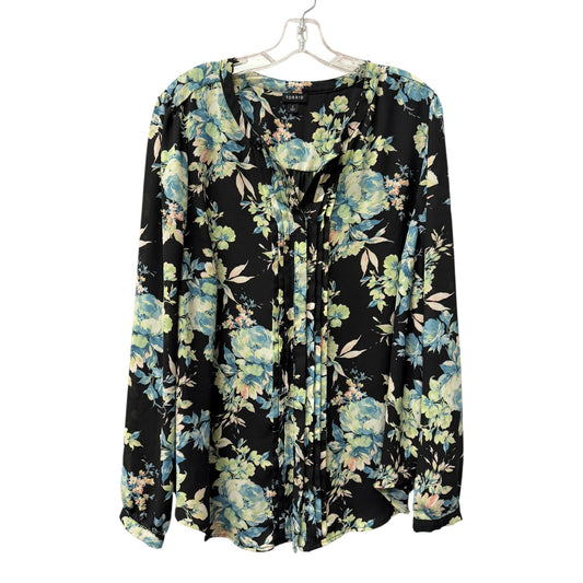 Top Ls By Torrid In Black & Green, Size:2X