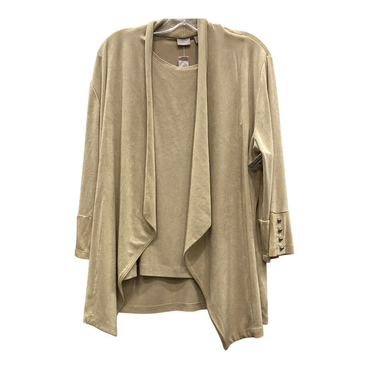 Sweater 2Pc By Chicos In Tan, Size:M