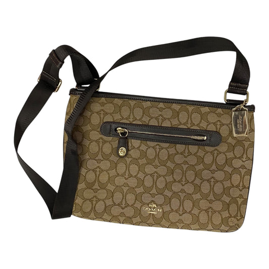 Crossbody Designer By Coach In Brown, Size:Medium