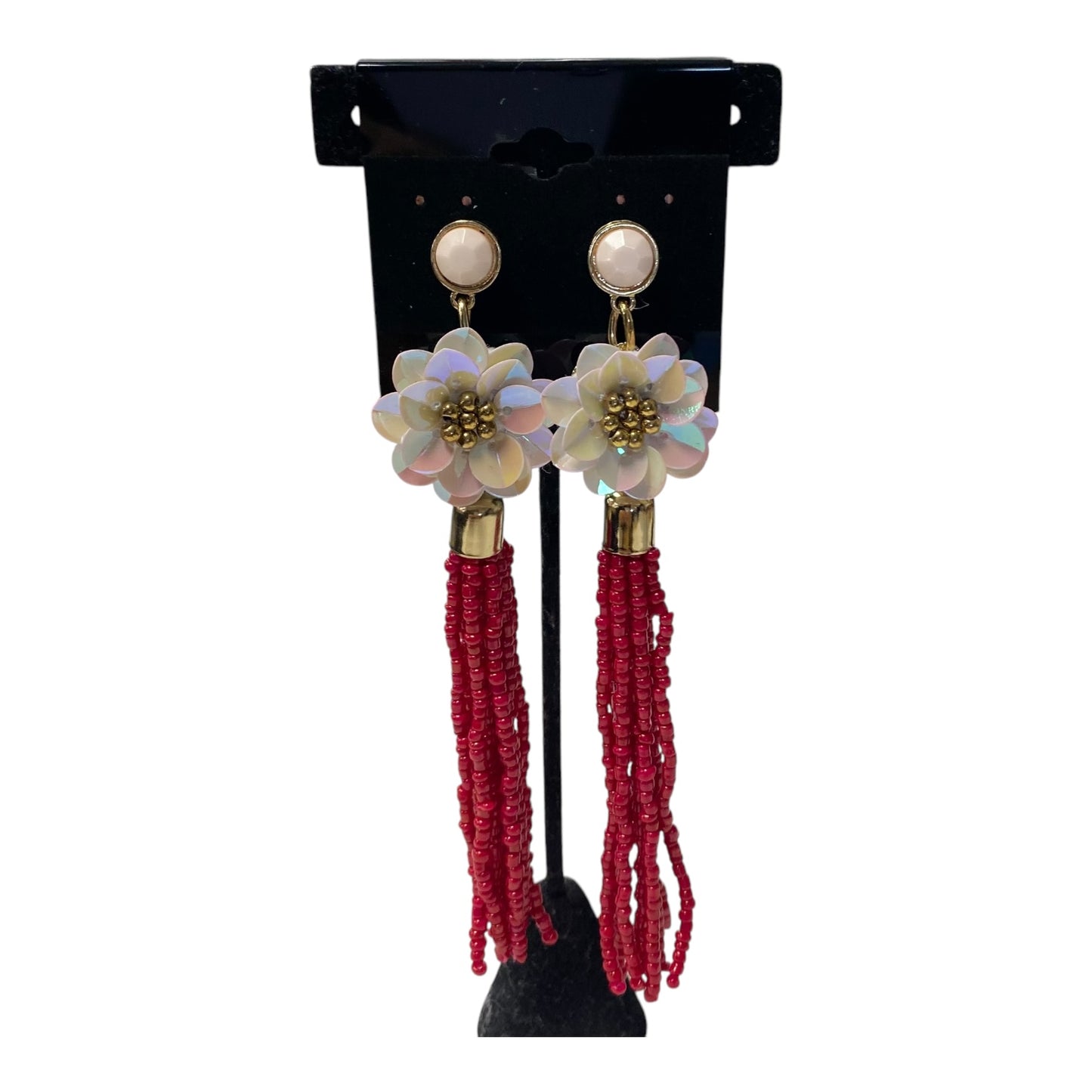 Earrings Dangle/Drop  In Red